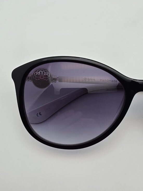Brighton Ferrara Black on White Frame Blue Gradient Lens Sunglasses 56-15-133 main image 13